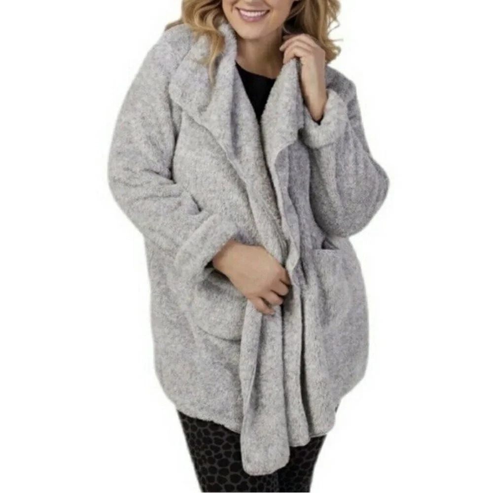 Hugs From Soft Surroundings Hug Me Cardigan Grey - Size Small (oversized)